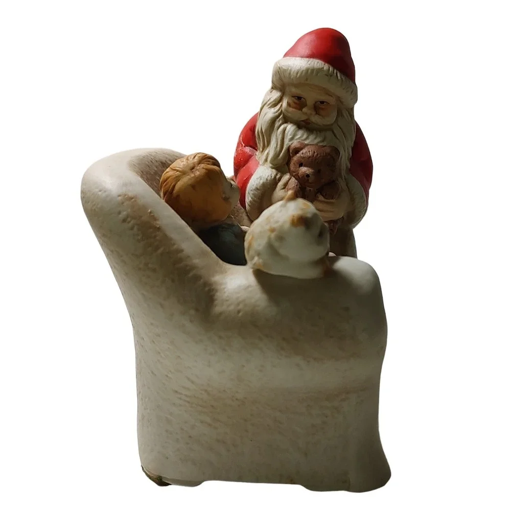 Kurt S Adler Ceramic Santa Claus and Child Musical Figurine‎ Christmas Works See
